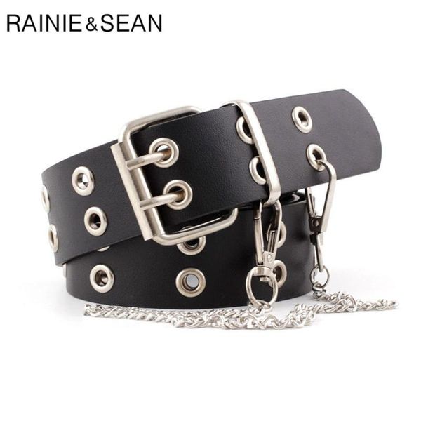 women hat punk rock leather belts for black coffee chain female pin buckle belt streetwear cinto 107cm, Black;brown
women hat punk rock leather belts for black coffee chain female pin buckle belt streetwear cinto 107cm, Black;brown