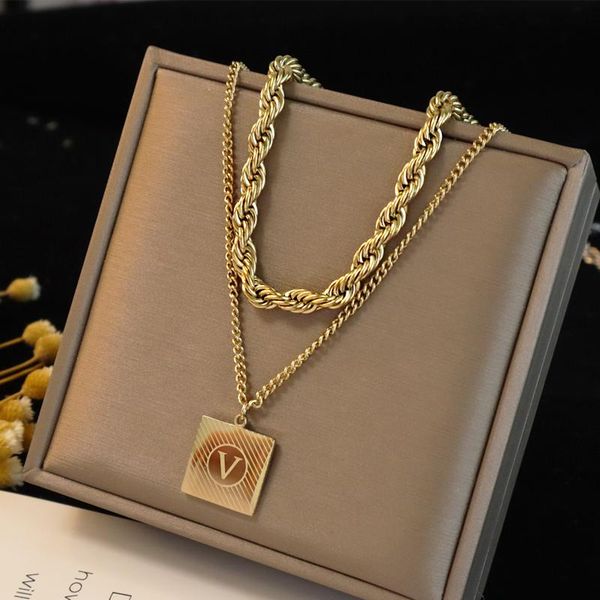 pendant necklaces 2021 fashion 316l stainless steel double rope link necklace chain statement hip hop big chunky gold color, Silver
pendant necklaces 2021 fashion 316l stainless steel double rope link necklace chain statement hip hop big chunky gold color, Silver