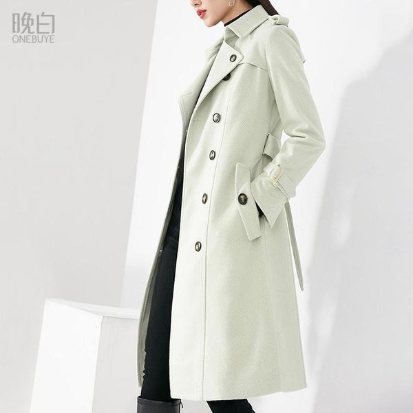 women's wool & blends 2021 winter product simple lapel long sleeve fashion slim fit windbreaker woolen coat women, Black
women's wool & blends 2021 winter product simple lapel long sleeve fashion slim fit windbreaker woolen coat women, Black