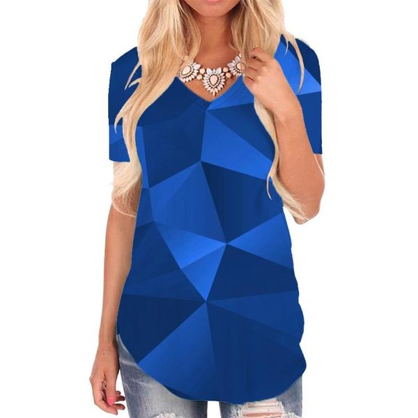 women's t-shirt giyu brand dark blue women cube t-shirts 3d geometry tshirts printed abstract v-neck tshirt womens clothing punk rock, White
women's t-shirt giyu brand dark blue women cube t-shirts 3d geometry tshirts printed abstract v-neck tshirt womens clothing punk rock, White