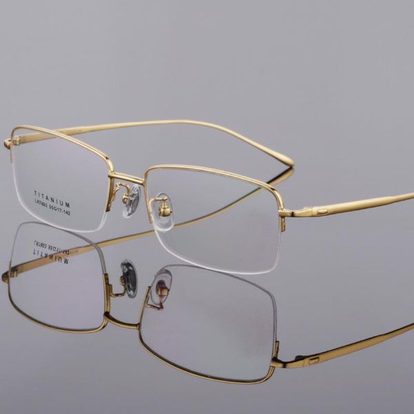 fashion sunglasses frames titanium eyeglass for men half rim business glasses frame optical lb-7803, Black
fashion sunglasses frames titanium eyeglass for men half rim business glasses frame optical lb-7803, Black