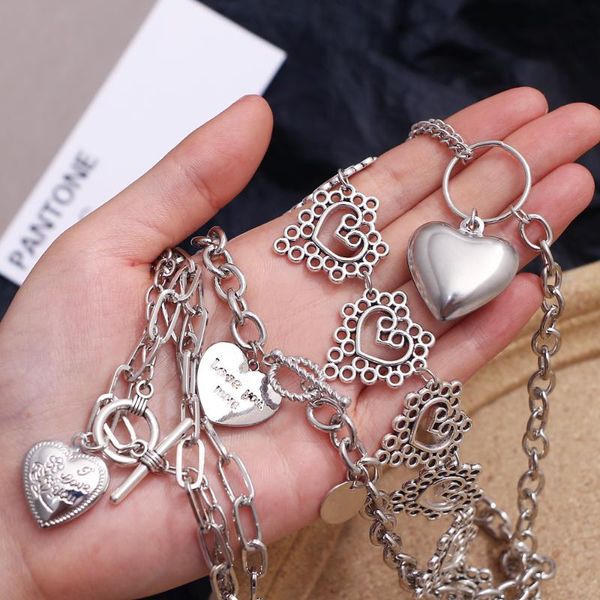 pendant necklaces fnio punk heart chain choker necklace for women collar goth aesthetic jewellery christmas party girl, Silver
pendant necklaces fnio punk heart chain choker necklace for women collar goth aesthetic jewellery christmas party girl, Silver