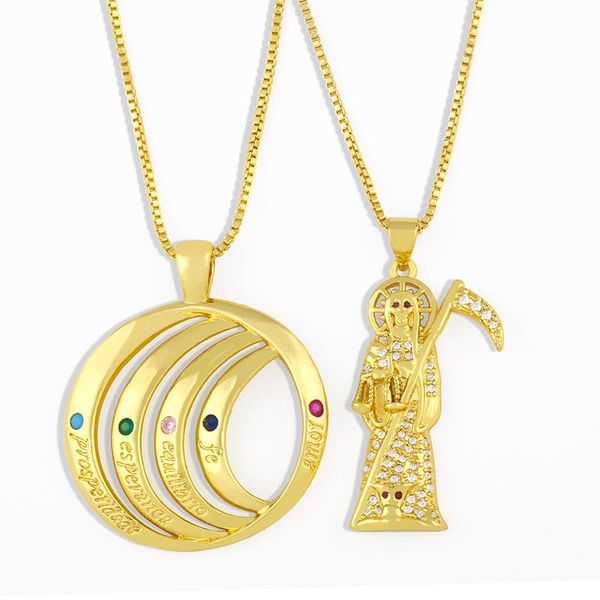 pendant necklaces gold round moon necklace for women crystal grim reaper cz cubic zirconia trendy jewelry gifts nker88, Silver
pendant necklaces gold round moon necklace for women crystal grim reaper cz cubic zirconia trendy jewelry gifts nker88, Silver