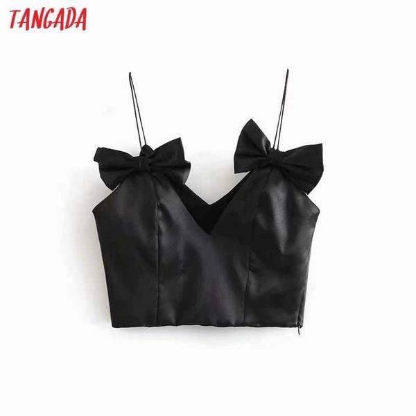 tangada women black satin bow camis crop spaghetti strap sleeveless backless short blouses shirts 3h573 210609, White
tangada women black satin bow camis crop spaghetti strap sleeveless backless short blouses shirts 3h573 210609, White