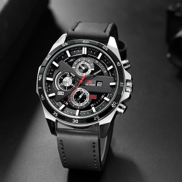 wristwatches fashion watch men military casual waterproof calendar leather band quartz male clock business watches for montre homme, Slivery;brown
wristwatches fashion watch men military casual waterproof calendar leather band quartz male clock business watches for montre homme, Slivery;brown