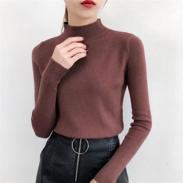 women's sweaters gkfnmt winter sweater knitting pullovers korean women half turtleneck knit shirt long sleeve fall warm jumper, White;black
women's sweaters gkfnmt winter sweater knitting pullovers korean women half turtleneck knit shirt long sleeve fall warm jumper, White;black