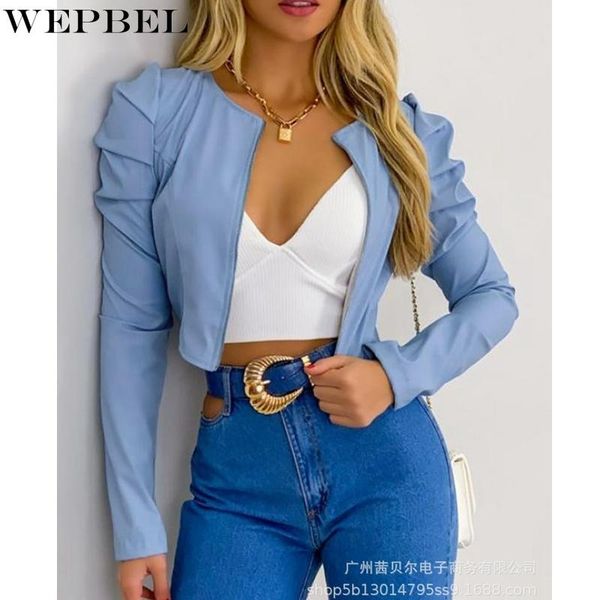 women's jackets wepbel long sleeve o-neck coat casual solid color slim jacket summer fashion zip short, Black;brown
women's jackets wepbel long sleeve o-neck coat casual solid color slim jacket summer fashion zip short, Black;brown