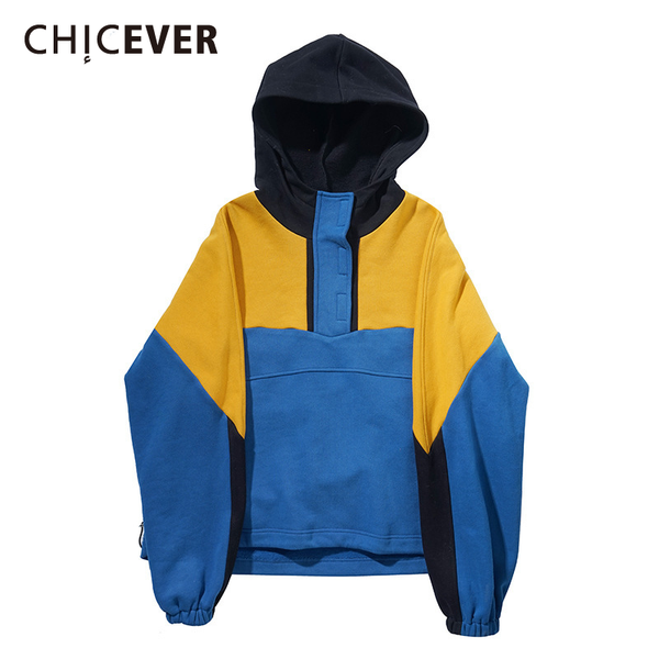 women's hoodies & sweatshirts chicever winter sweatshirt for women hooded collar long sleeve patchwork hit color knitted pullovers thic, Black
women's hoodies & sweatshirts chicever winter sweatshirt for women hooded collar long sleeve patchwork hit color knitted pullovers thic, Black