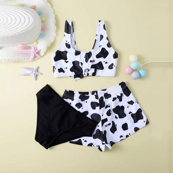 one-pieces 3pcs girls' swimwear bikinis summer cute crisscross back cow floral print three-piece swimsuit bikini for girls swim costume, Black
one-pieces 3pcs girls' swimwear bikinis summer cute crisscross back cow floral print three-piece swimsuit bikini for girls swim costume, Black