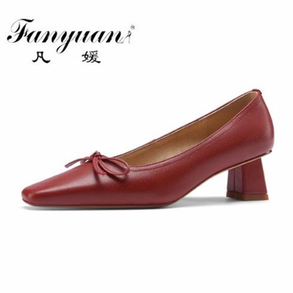 dress shoes fanyuan elegant women spring summer genuine leather square toe butterfly-knot pumps dancing woman, Black
dress shoes fanyuan elegant women spring summer genuine leather square toe butterfly-knot pumps dancing woman, Black