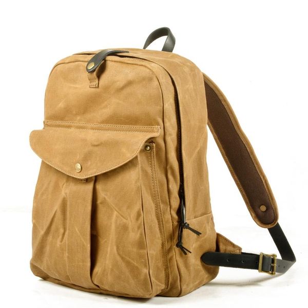 european american retro hiking backpack outdoor large capacity waterproof oil wax canvas leather mountaineering school bag
european american retro hiking backpack outdoor large capacity waterproof oil wax canvas leather mountaineering school bag