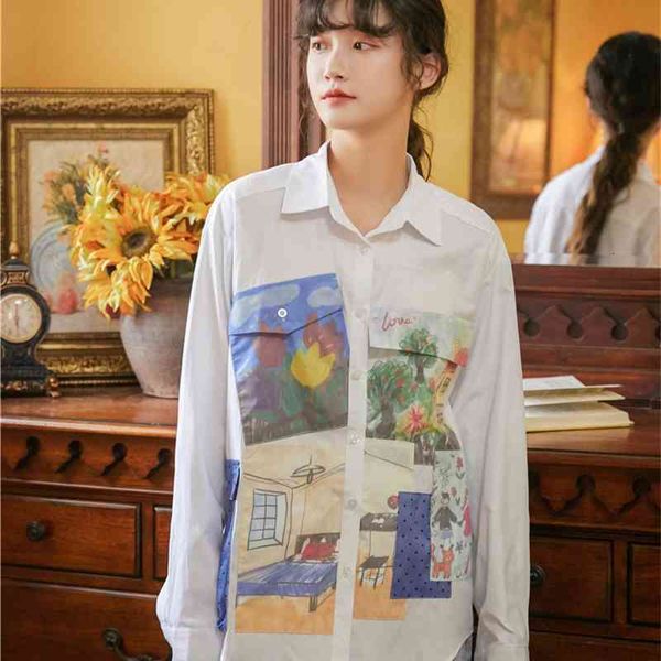 women's two piece pants graffiti print long sleeve shirt fall women blosue white button up collar loose aesthetic high fashion top
women's two piece pants graffiti print long sleeve shirt fall women blosue white button up collar loose aesthetic high fashion top