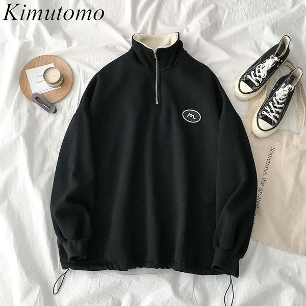kimutomo sweatshirt women spring autumn 2021 chic korean fashion female turn-down collar letter pullovers outwear casual women's hoodie, Black
kimutomo sweatshirt women spring autumn 2021 chic korean fashion female turn-down collar letter pullovers outwear casual women's hoodie, Black