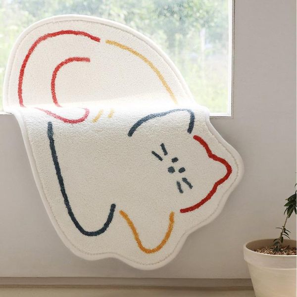 carpets japanese and korean style lamb velvet floor mat non-slip simple cute cartoon cat door living room bathroom 
carpets japanese and korean style lamb velvet floor mat non-slip simple cute cartoon cat door living room bathroom