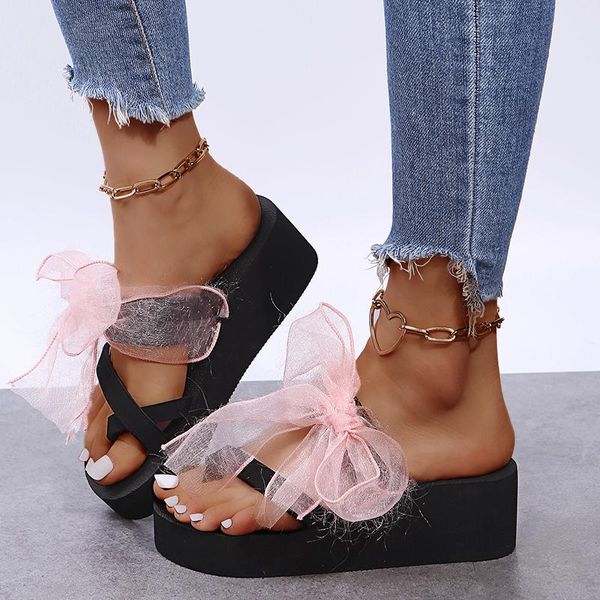 slippers 2021 summer shoes for women women's flip flops wedge platform bow all-match comfortable clip toe casual sandals, Black
slippers 2021 summer shoes for women women's flip flops wedge platform bow all-match comfortable clip toe casual sandals, Black