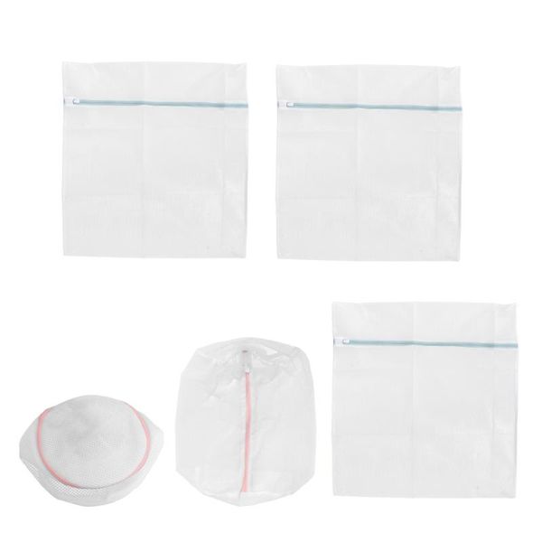 5pcs protectable wash bags laundry pouch bag set fine mesh for home