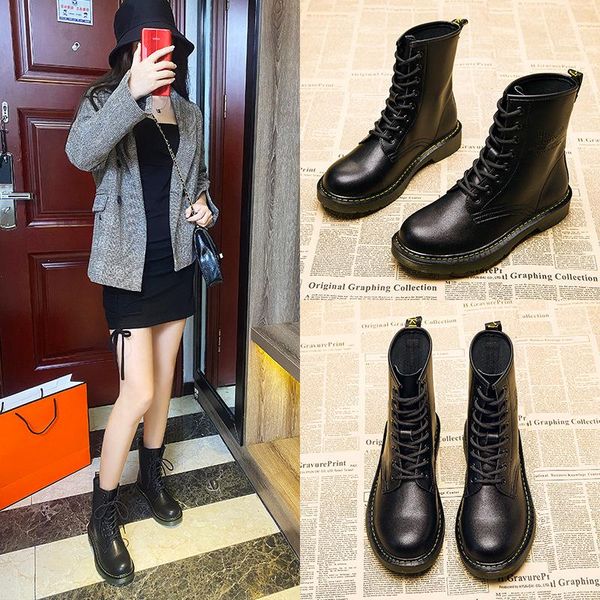 boots flat bottomed eight hole women's classic autumn 2021 thick bottom street motorcycle british style lace up short, Black
boots flat bottomed eight hole women's classic autumn 2021 thick bottom street motorcycle british style lace up short, Black
