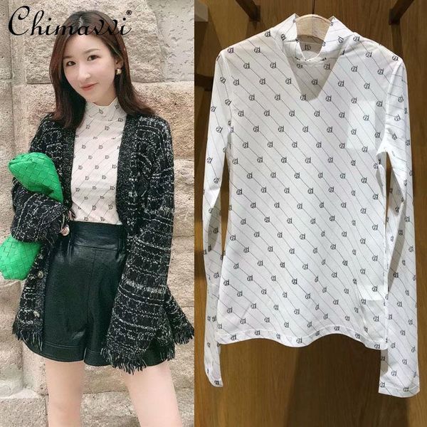 women's t-shirt spring all-match letter printing long sleeves thin women fashion elastic slimming bottoming shirt for lady, White
women's t-shirt spring all-match letter printing long sleeves thin women fashion elastic slimming bottoming shirt for lady, White