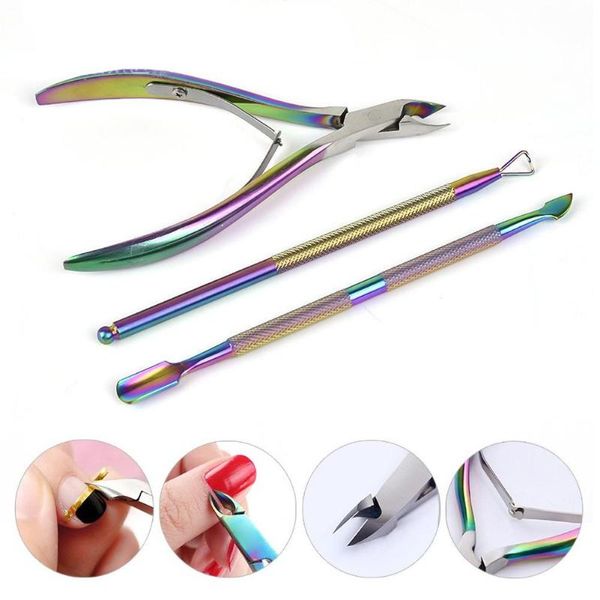 nail art kits 3pcs professional stainless steel dead skin trimmer gel polish remover cuticle pusher manicure tools
nail art kits 3pcs professional stainless steel dead skin trimmer gel polish remover cuticle pusher manicure tools