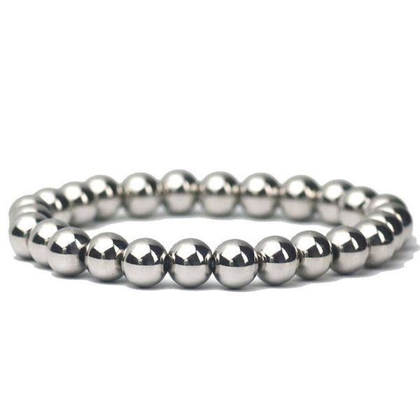 8mm alloy strands beads silver plated charm bracelets for women men bangle fashion party club elastic jewelry, Black
8mm alloy strands beads silver plated charm bracelets for women men bangle fashion party club elastic jewelry, Black