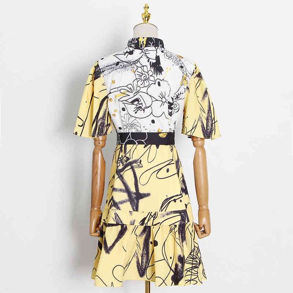 dresses vintage print for women stand collar short sleeve high waist hit color es female fashion clothing, Black;gray
dresses vintage print for women stand collar short sleeve high waist hit color es female fashion clothing, Black;gray