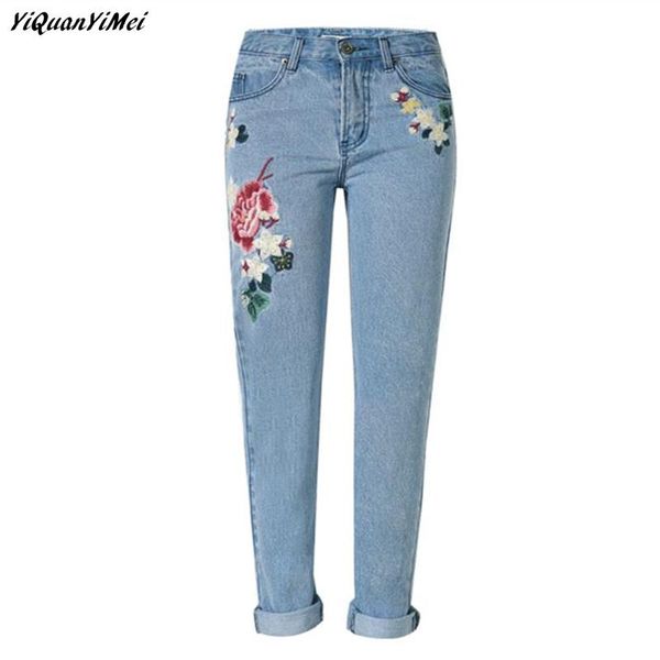yiquanyimei fashion embroidery jeans for women straight loose denim pants women's, Blue
yiquanyimei fashion embroidery jeans for women straight loose denim pants women's, Blue
