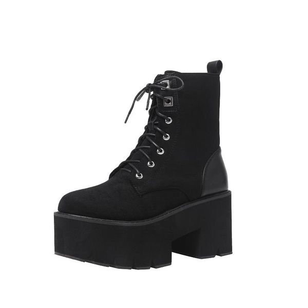 boots 2021 winter korean version thick bottom slope heel suede lace up women's short are 40 large, Black
boots 2021 winter korean version thick bottom slope heel suede lace up women's short are 40 large, Black
