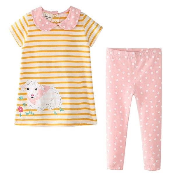 jumping meters applique flamingo baby clothing sets for 2-7t girls clothes summer cotton stripe 2 pcs set selling suits girl 210326, White
jumping meters applique flamingo baby clothing sets for 2-7t girls clothes summer cotton stripe 2 pcs set selling suits girl 210326, White