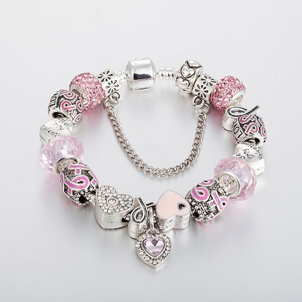 charm bracelets annapaer ethnic european rhinestone heart charms with pink crystal beads & bangles for women fashion jewelry b17127, Golden;silver 
charm bracelets annapaer ethnic european rhinestone heart charms with pink crystal beads & bangles for women fashion jewelry b17127, Golden;silver