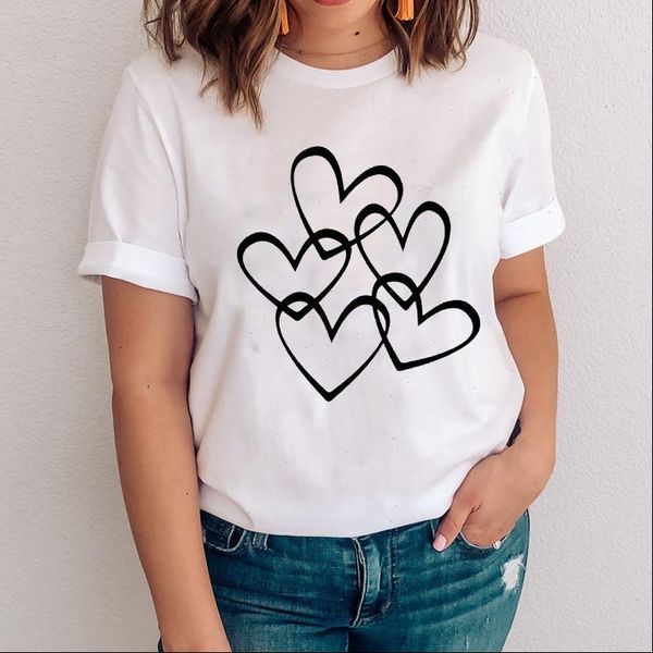 women graphic love geometric heart clothing style printing 90s clothes lady tees print female tshirt t shirt, White
women graphic love geometric heart clothing style printing 90s clothes lady tees print female tshirt t shirt, White