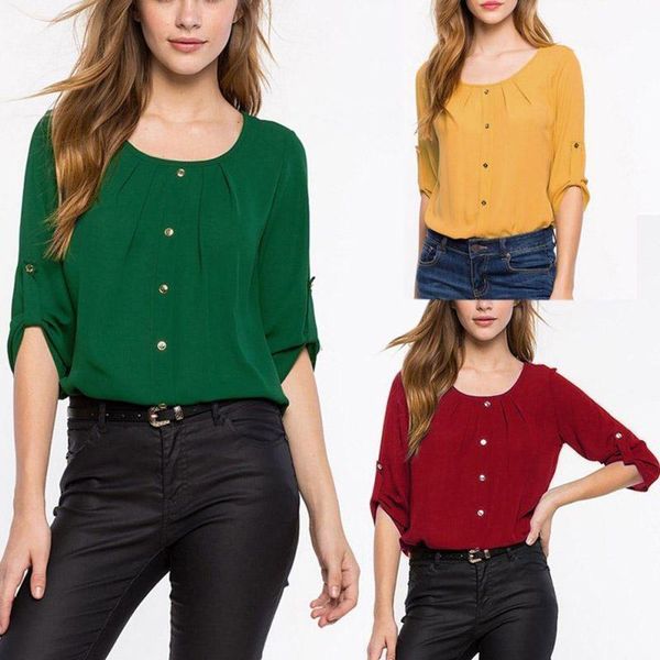 fashion women long sleeve chiffon casual blouse buttons shirt loose blouses women's & shirts, White
fashion women long sleeve chiffon casual blouse buttons shirt loose blouses women's & shirts, White