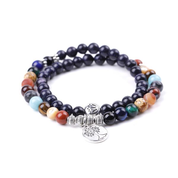 tree of life 6mm cosmic galaxy stone guard charm bracelet layers wrap women men blue sand long bracelets jewelry, Golden;silver
tree of life 6mm cosmic galaxy stone guard charm bracelet layers wrap women men blue sand long bracelets jewelry, Golden;silver