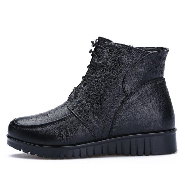 boots yaerni thick women winter genuine leather shoes round toe hand zip concise ankle platform t4rg, Black
boots yaerni thick women winter genuine leather shoes round toe hand zip concise ankle platform t4rg, Black
