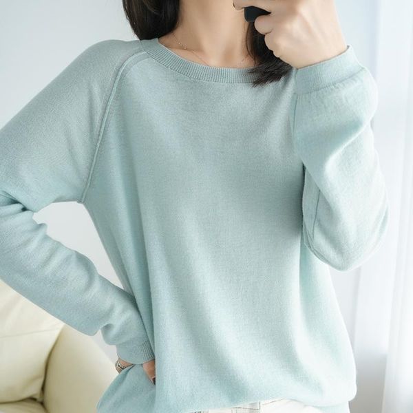 women's sweaters autumn and winter pure wool sweater female round neck pullover simple loose long-sleeved wild cashmere knitted bottomi, White;black
women's sweaters autumn and winter pure wool sweater female round neck pullover simple loose long-sleeved wild cashmere knitted bottomi, White;black