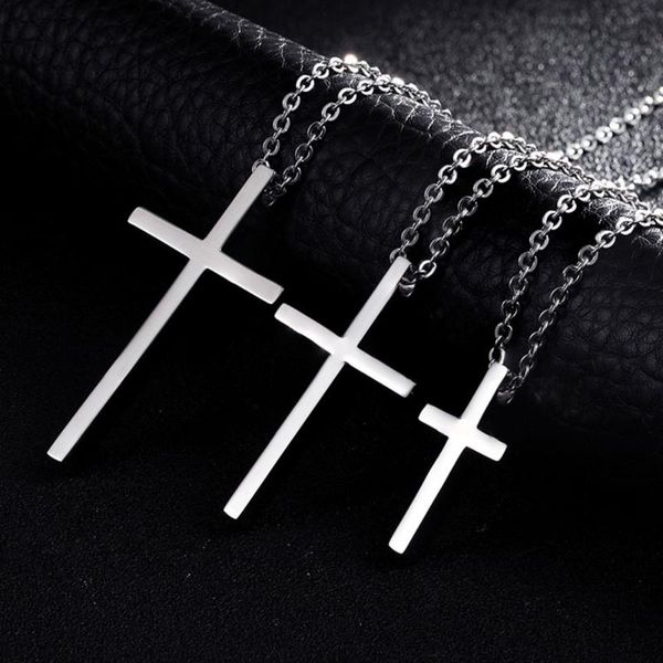 pendant necklaces diy lettering simple smooth cross korean jewelry titanium steel ex237, Silver
pendant necklaces diy lettering simple smooth cross korean jewelry titanium steel ex237, Silver