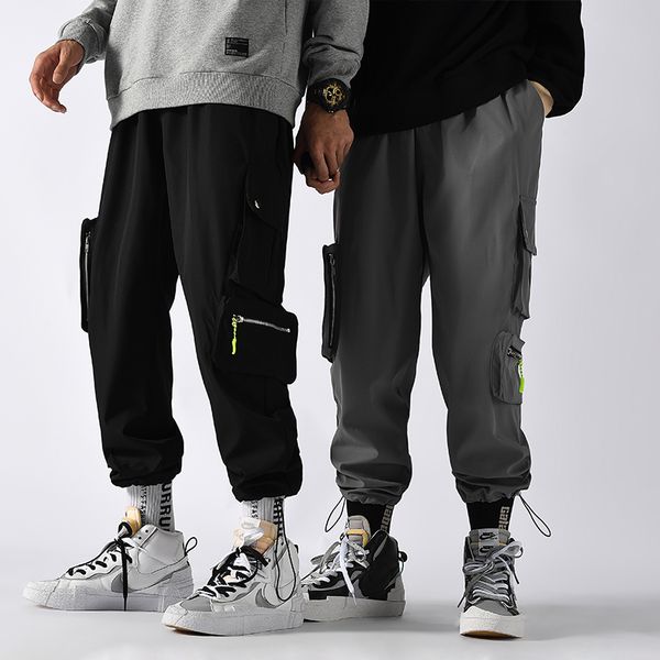 men's pants cargo hip hop streetwear military tactical joggers casual harajuku multi-pocket trousers male pxpd, Black
men's pants cargo hip hop streetwear military tactical joggers casual harajuku multi-pocket trousers male pxpd, Black