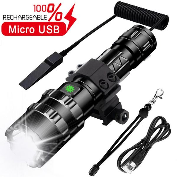 600000lums led tactical torch powerful usb rechargeable lamp l2 hunting light 5 modes c8 electric scope flashlights torches
600000lums led tactical torch powerful usb rechargeable lamp l2 hunting light 5 modes c8 electric scope flashlights torches