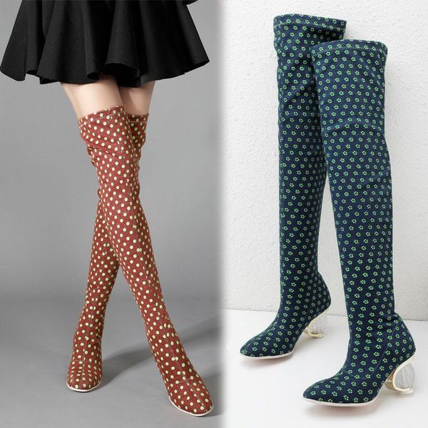 boots ladies round toe lantern heel over the knee stretch women's floral thigh high socks evening fashion dance, Black
boots ladies round toe lantern heel over the knee stretch women's floral thigh high socks evening fashion dance, Black