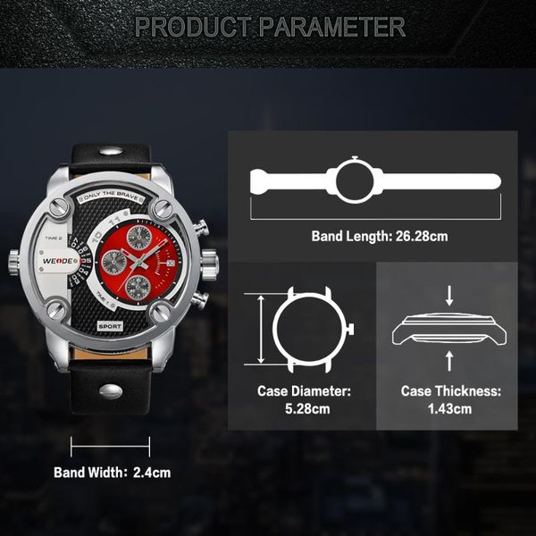 wristwatches weide men watch men's watches luxury quartz military sports calendar auto date black leather strap male clock relogio masc, Slivery;brown
wristwatches weide men watch men's watches luxury quartz military sports calendar auto date black leather strap male clock relogio masc, Slivery;brown