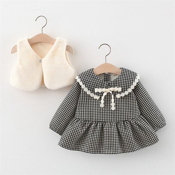 girl's autumn winter girls kids dress plaided velvet long sleeve children baby infants princess dresses vestidos+waistcoat s11565 1027, Red;yellow
girl's autumn winter girls kids dress plaided velvet long sleeve children baby infants princess dresses vestidos+waistcoat s11565 1027, Red;yellow