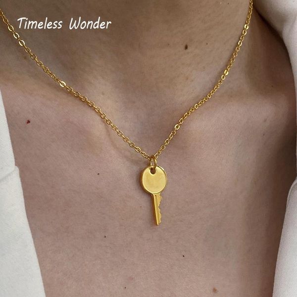 chokers timeless wonder simple key charm chains necklace for women titanium jewelry goth boho ins party kpop wholesale gift mix emo 3634, Golden;silver
chokers timeless wonder simple key charm chains necklace for women titanium jewelry goth boho ins party kpop wholesale gift mix emo 3634, Golden;silver