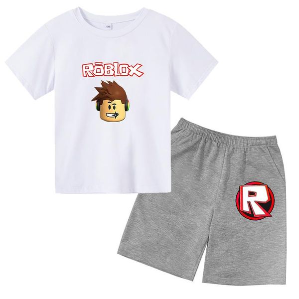 clothing sets summer kids/boy/girl cartoon game robloxing cotton tshirt teens short-sleeved t-shirt+shorts casual clothes, White
clothing sets summer kids/boy/girl cartoon game robloxing cotton tshirt teens short-sleeved t-shirt+shorts casual clothes, White