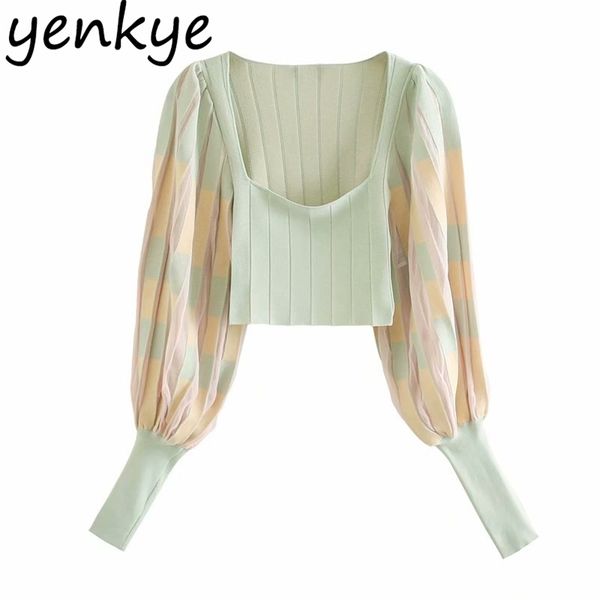 vintage hit color knit crop women square neck lantern sleeve fashion lady streetwear summer ccwm9768 210514, White
vintage hit color knit crop women square neck lantern sleeve fashion lady streetwear summer ccwm9768 210514, White