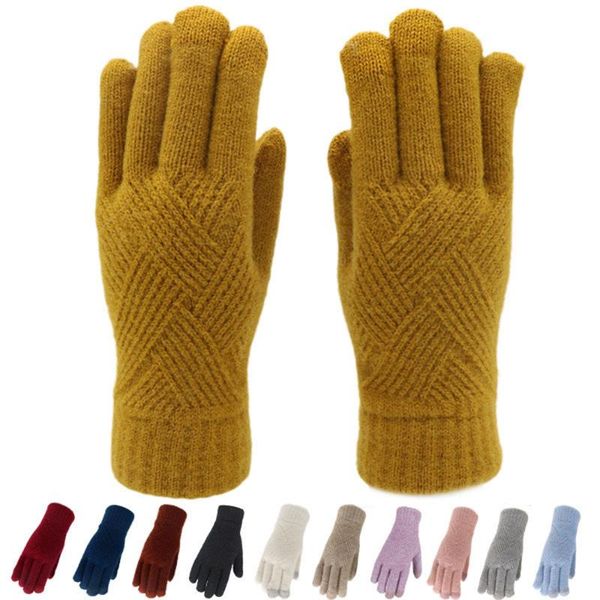 sports gloves female winter warm knitted full finger men solid woolen touch screen mittens women thick cycling driving, Black
sports gloves female winter warm knitted full finger men solid woolen touch screen mittens women thick cycling driving, Black