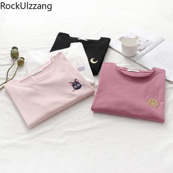 embroidery moon sailor cute graphic cartoon t-shirt women lolita japanese student girl kawaii t shirt summer tee women's, White
embroidery moon sailor cute graphic cartoon t-shirt women lolita japanese student girl kawaii t shirt summer tee women's, White