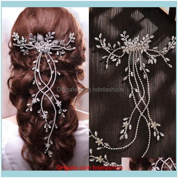 hair jewelryhair clips & barrettes fashion baroque bridal zircon combs tiaras crown wedding aessories bling crystal hairband jewelry for wom, Golden;silver