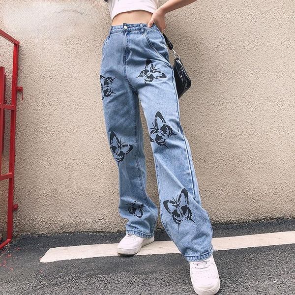 women's pants & capris butterfly printed straight women casual harajuku denim long trousers ladies streetwear fashion jeans female, Black;white
women's pants & capris butterfly printed straight women casual harajuku denim long trousers ladies streetwear fashion jeans female, Black;white