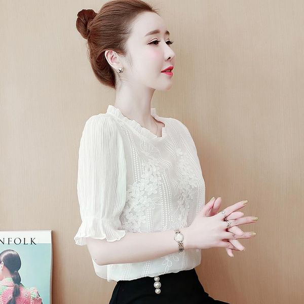 women's blouses & shirts coigarsam short sleeve blouse women summer chiffon lace embroidery blusas womens and white 5055
women's blouses & shirts coigarsam short sleeve blouse women summer chiffon lace embroidery blusas womens and white 5055