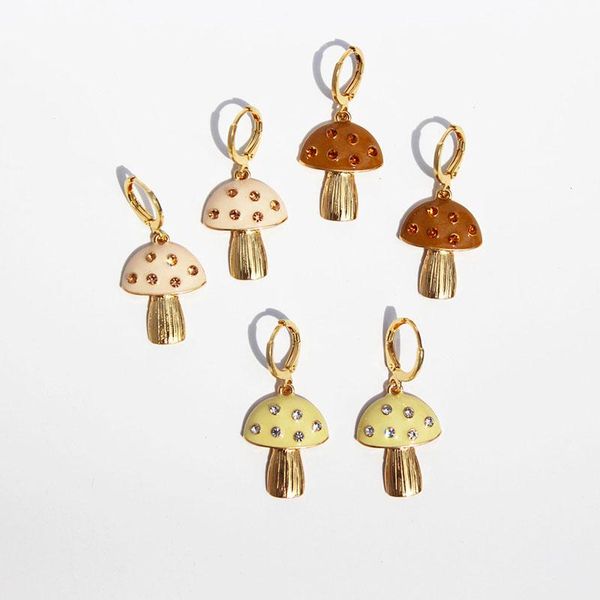 hoop & huggie tarcliy summer cute drip glaze crystal small mushroom earrings sweet cool simple metal earring dailylife jewelry for girl ladi, Golden;silver
hoop & huggie tarcliy summer cute drip glaze crystal small mushroom earrings sweet cool simple metal earring dailylife jewelry for girl ladi, Golden;silver