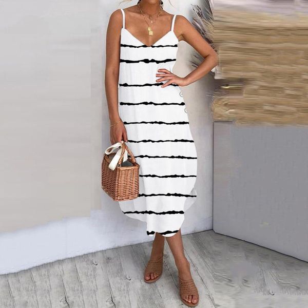 casual dresses sundresses women summer clothes sleeveless camisole v-neck print midi tank long dress vestidos de mujer, Black;gray
casual dresses sundresses women summer clothes sleeveless camisole v-neck print midi tank long dress vestidos de mujer, Black;gray